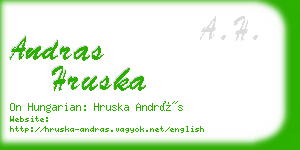 andras hruska business card